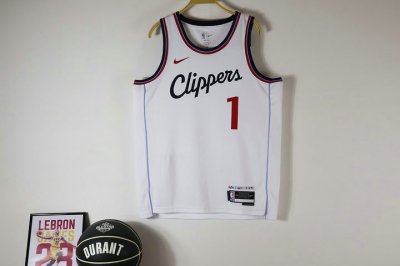 NBA 1 Harden Los Angeles Clippers 2024-25 Maillot blanc